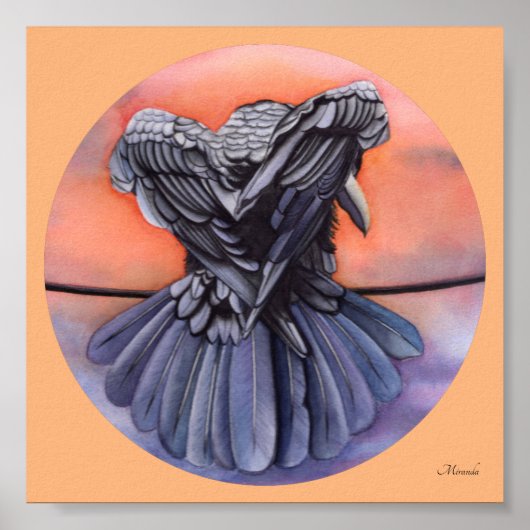 ディアブロザクロウブラックレイヴンアートプリントミランダ ポスター (正面)