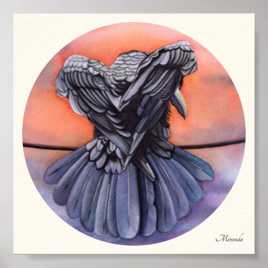 ディアブロザクロウブラックレイヴンアートプリントミランダ ポスター (正面)