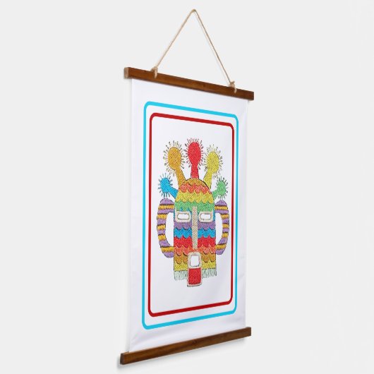 ディアブロフママスクタペストリー – 白い背景 吊り下げ型タペストリー (傾斜あり)