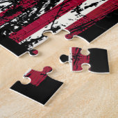 ディアヘッドスカル狩りアメリカ国旗 ジグソーパズル (側面)