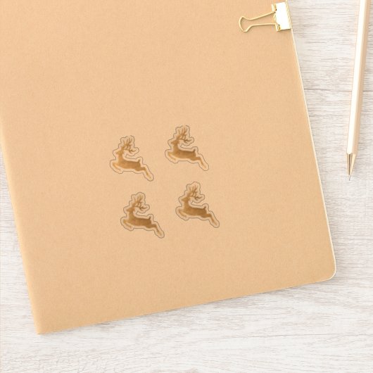 ディアヘッドスタッグバックホリデーズクリスマスエンベロープゴー シール (ノートブック)