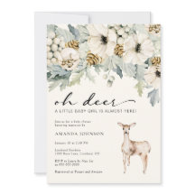 ディアベビーガールシャワー招待状