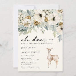 ディアベビーガールシャワー招待状 招待状