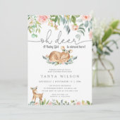 ディアベビーガールフローラベビーシャワー招待状 招待状 (スタンド正面)