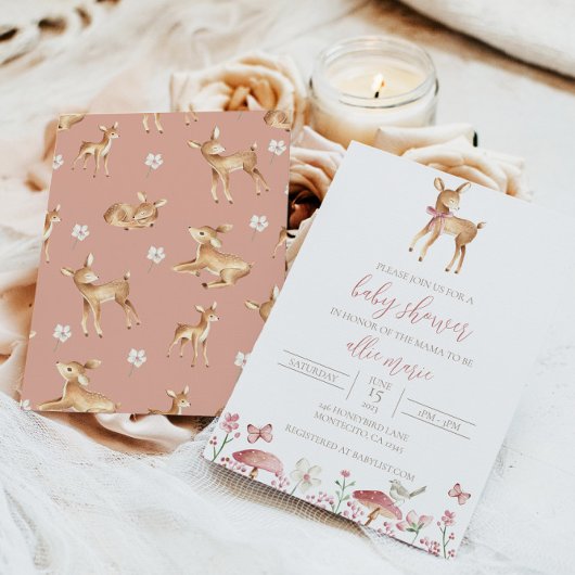 ディアベビーシャワー招待状ベビーガール招待状 招待状