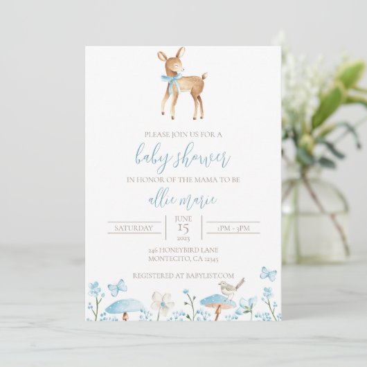 ディアベビーシャワー招待状男の赤ちゃん招待状 招待状 (スタンド正面)