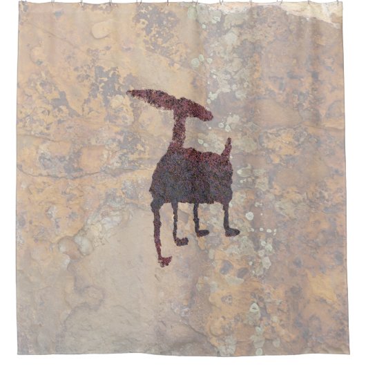 ディアペトログリフリンコナダキャニオンNM シャワーカーテン (正面)