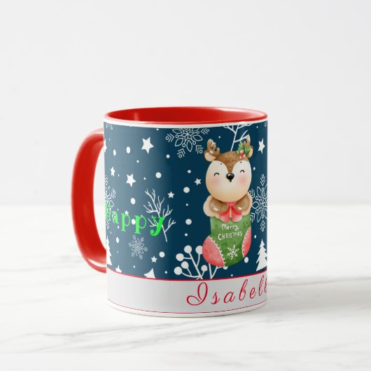 ディアホリデカスタマイズー文字とネームマグカップ マグカップ (正面左)