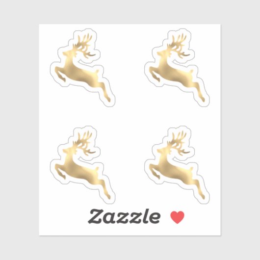 ディアホリデーズクリスマスエンベロープウィンター〔雄ジカの〕枝角 シール (シート)