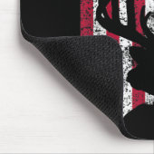 ディアボウ狩りティートホワイトテールハンターアメリカンフラ マウスパッド (コーナー)