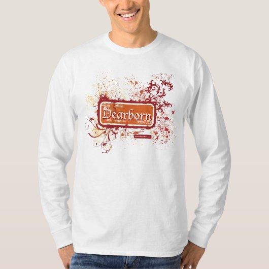 ディアボーンの動揺してな人のLSのティー Tシャツ (正面)