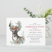 ディアポエレガントインセティアクリスマスホリデーパーティー 招待状 (スタンド正面)