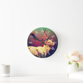 ディアポリゴンデザイン ラウンド壁時計 (ホーム)