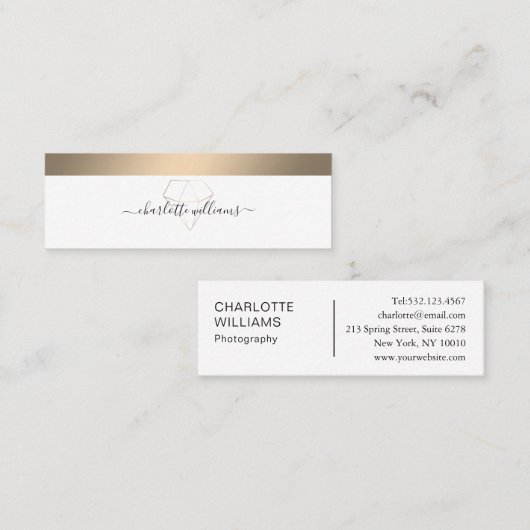 ディアマモダンントミニマルサロンヴィスティンカルテビジネス スキニー名刺 (正面/裏面)