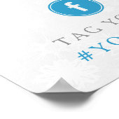 ディアマンテスノーフレーク&ブルーリボンウィンターウェディング ポスター (角)