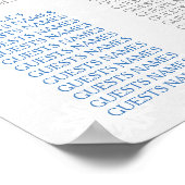 ディアマンテスノーフレーク&ブルーリボンウィンターウェディング ポスター (角)