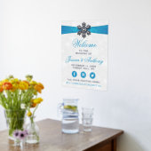 ディアマンテスノーフレーク&ブルーリボンウィンターウェディング 箔ポスター (レイダウン (キッチン))