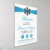 ディアマンテスノーフレーク&ブルーリボンウィンターウェディング 箔ポスター (レイダウン)