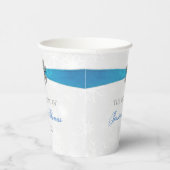 ディアマンテスノーフレーク&ブルーリボンウィンターウェディング 紙コップ (右)