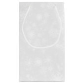 ディアマンテスノーフレーク&レッドリボン冬の結婚式 スモールペーパーバッグ (裏面)