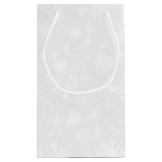 ディアマンテスノーフレーク&レッドリボン冬の結婚式 スモールペーパーバッグ (裏面)