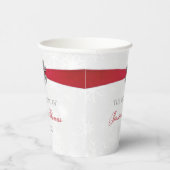 ディアマンテスノーフレーク&レッドリボン冬の結婚式 紙コップ (右)