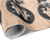 ディアモノグラム動揺してブラウン素朴クラフト ラッピングペーパー (ロールコーナー)