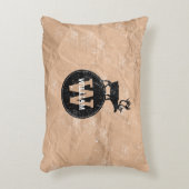 ディアモノグラム動揺してブ素朴ラントクラフト紙 アクセントクッション (正面(垂直))