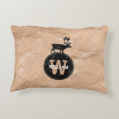 ディアモノグラム動揺してブ素朴ラントクラフト紙 アクセントクッション (裏面)