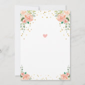 ディアモンミーとベビーフォレストシャワーフローラ桃 招待状 (裏面)