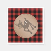 ディアランバージャックプレイドベビーシャワーナプキン スタンダードカクテルナプキン (正面)