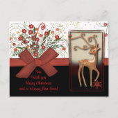 ディアレッドボウ白黒 シーズンポストカード (正面)