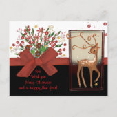 ディアレッドボウ白黒 シーズンポストカード (正面)