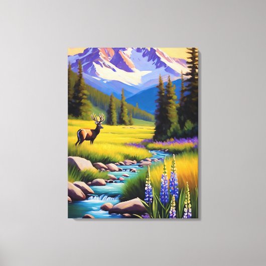 ディアロッキーマウンテン春メドーサンシャインルパン キャンバスプリント (正面)