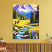 ディアロッキーマウンテン春メドーサンシャインルパン キャンバスプリント (インサイチュ (リビング))