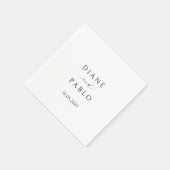 ディアンコンキュラーシックモダン結婚ズ スタンダードカクテルナプキン (角)