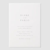 ディアンコンキュラーシックモダン結婚ズ ベラム紙招待状 (正面)