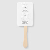 ディアンコンジュプラリーシックモダン結婚式 プログラム ハンドファン (正面)