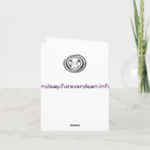 ディアン・フォッシーありがとうカスタマイズ-  サンキューカード (裏面)