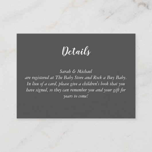 ディアー狩りロッジベビーシャワー〔雄ジカの〕枝角 エンクロージャーカード (正面)