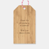 ディアー狩りロッジベビーシャワー〔雄ジカの〕枝角 ギフトタグ (裏面)