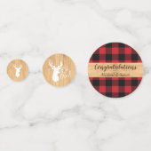 ディアー狩りロッジベビーシャワー〔雄ジカの〕枝角 コンフェッティ (正面)