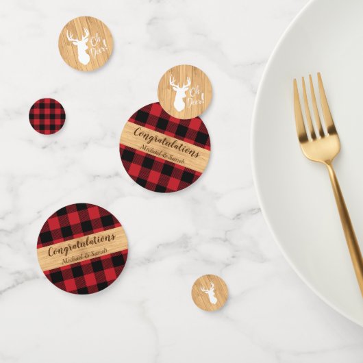 ディアー狩りロッジベビーシャワー〔雄ジカの〕枝角 コンフェッティ (グループ)