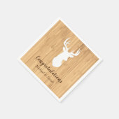 ディアー狩りロッジベビーシャワー〔雄ジカの〕枝角 スタンダードカクテルナプキン (角)