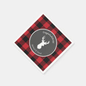 ディアー狩りロッジベビーシャワー〔雄ジカの〕枝角 スタンダードカクテルナプキン (角)