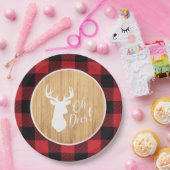 ディアー狩りロッジベビーシャワー〔雄ジカの〕枝角 ペーパープレート (パーティー)