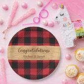 ディアー狩りロッジベビーシャワー〔雄ジカの〕枝角 ペーパープレート (パーティー)