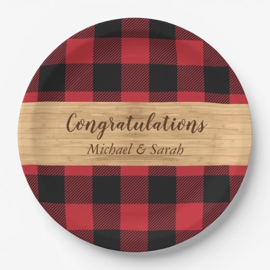 ディアー狩りロッジベビーシャワー〔雄ジカの〕枝角 ペーパープレート (正面)