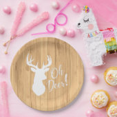 ディアー狩りロッジベビーシャワー〔雄ジカの〕枝角 ペーパープレート (パーティー)