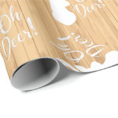 ディアー狩りロッジベビーシャワー〔雄ジカの〕枝角 ラッピングペーパー (ロールコーナー)